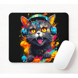 Mouse pads Kitty with headphones