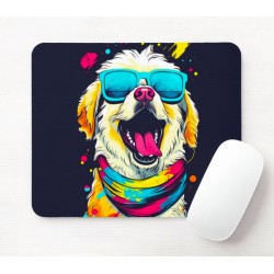 Mousepad Dog with glasses