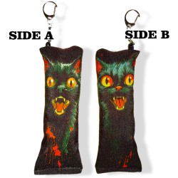 Privezak dakimakura lud crni mačak (1 com)