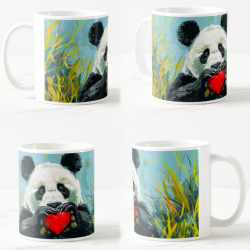 Keramicka šolja Volim te (panda)