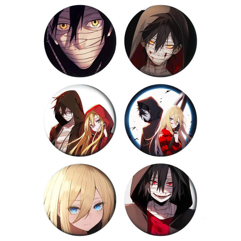 Set badges 37 mm anime Angels of death (6 pc)