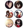 Set badges 37 mm anime Angels of death (6 pc)