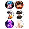Набор значков 37 мм аниме Dragon Ball (6 шт.)