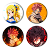 Набор значков 37 мм аниме Fairy Tail (4 шт.)