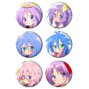 Set badges 37 mm anime Lucky Star (6 pc)