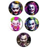 Set badges 37 mm Joker (5 pc)