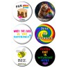 Set badges 37 mm LGBTQIA+ (6 pc)