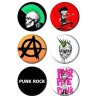 Set badges 37 mm Punk Anarchy (6 pc)