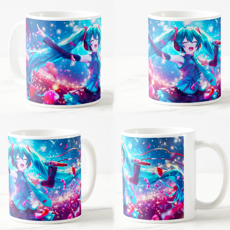 Keramicka šolja anime pevačica Miku Hacune