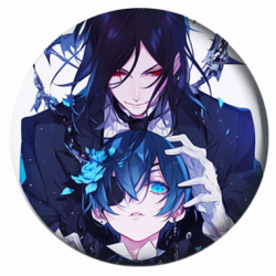 Значок 37 мм аниме Black Butler (1 шт.)