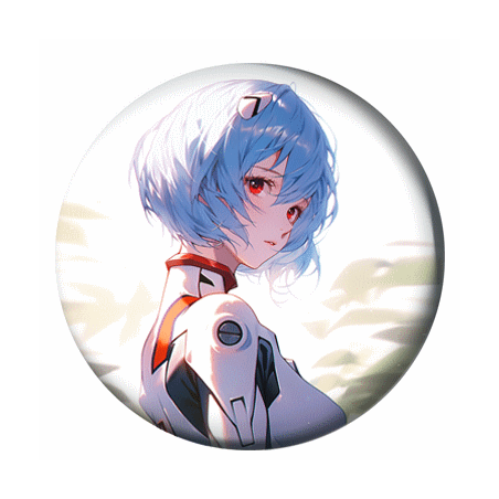 Значок 37 мм аниме Evangelion Neon Genesis (1 шт.)