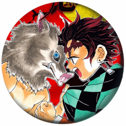 Значок 37 мм аниме Demon Slayer: Kimetsu no Yaiba (1 шт.)