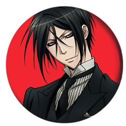 Значок 37 мм аниме Black Butler (1 шт.)