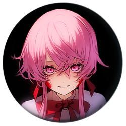 Badge 38 mm anime Mirai Nikki Future Diary (1 pc)