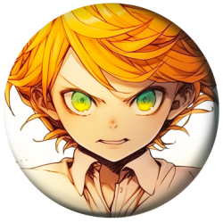 Значок 38 мм аниме The Promised Neverland (1 шт.)