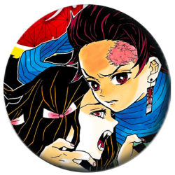 Badge 37 mm anime Demon Slayer: Kimetsu no Yaiba (1 pc)