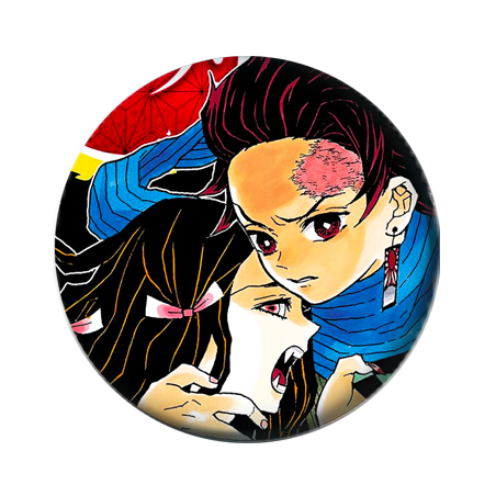Значок 37 мм аниме Demon Slayer: Kimetsu no Yaiba (1 шт.)