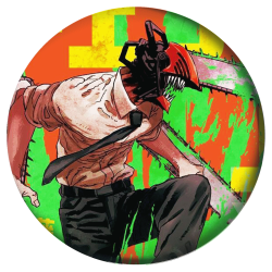 Badge 37 mm anime Chainsaw Man (1 pc)