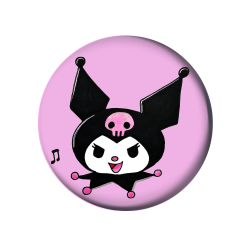 Badge 38 mm anime Kuromi And My Melody (1 pc)