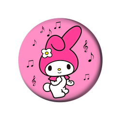 Badge 38 mm anime Kuromi And My Melody (1 pc)