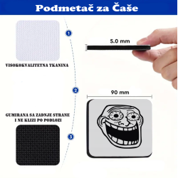 Podmetač za čaše Trollface