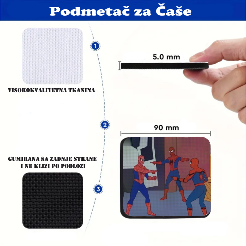 Podmetač za čaše mem čovek pauk