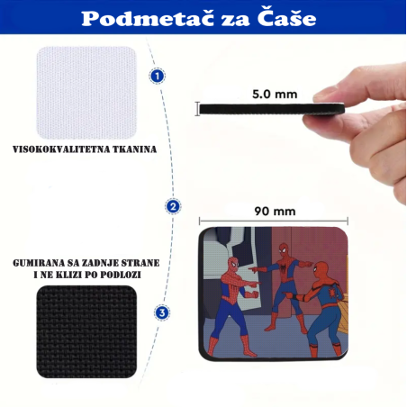 Podmetač za čaše mem čovek pauk