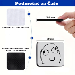 Podmetač za čaše mem Trolface