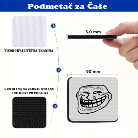 Костер (подставка) мем Trollface