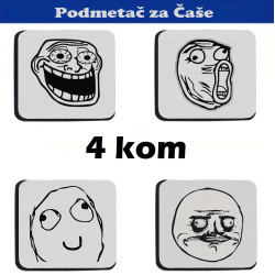 Podmetač za čaše mem Trol (4 kom)