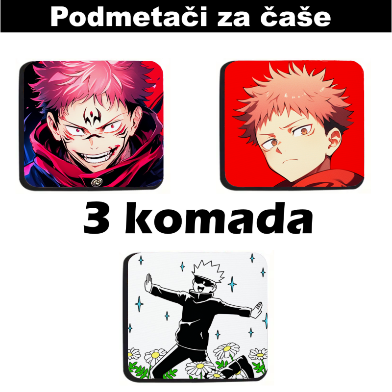 Podmetač za čaše anime Jujutsu Kaisen (3 kom)