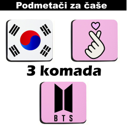 Костеры (подставка) BTS + Корея (3 шт)