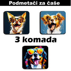 Podmetači za čaše Psi (3 kom)