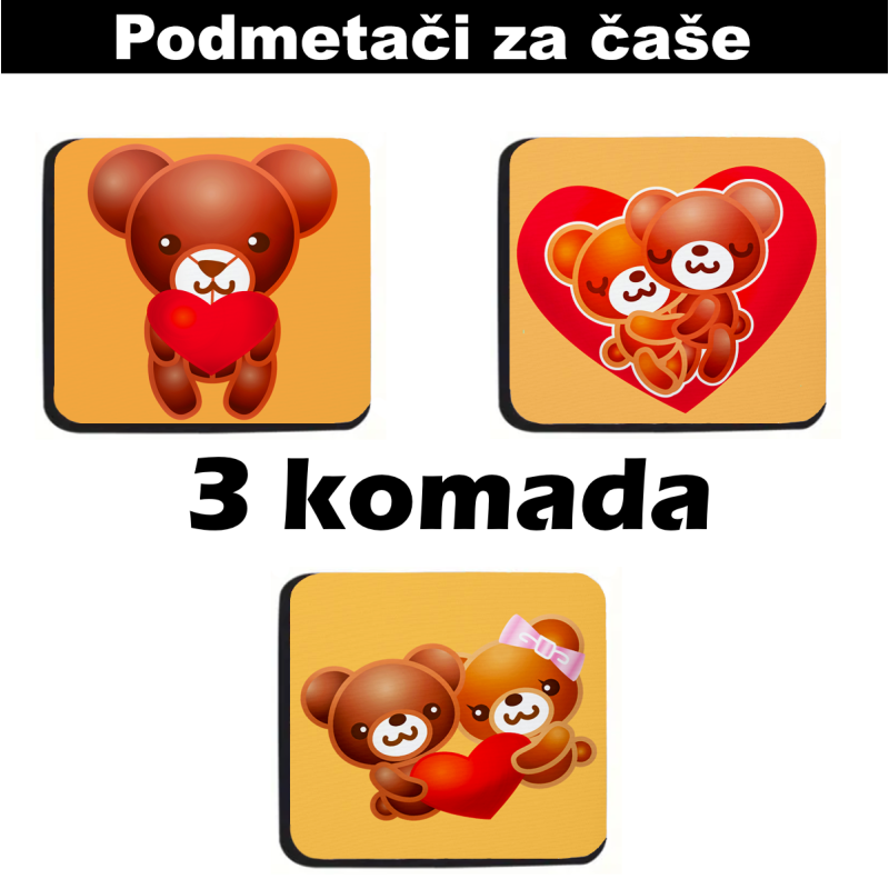 Костеры (подставка) Влюбленные мишки (3 шт)
