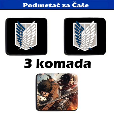 Coaster anime Attack on Titan (3 pc)