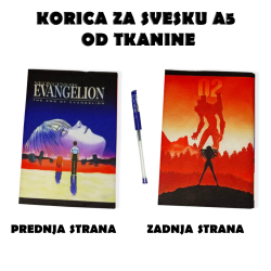 Neon Genesis Evangelion обложка для тетрадки А5 из ткани