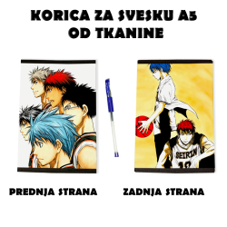 Kuroko no Basuke (Kuroko's Basketball)  обложка для тетрадки А5 из ткани