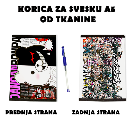 Danganronpa обложка для тетрадки А5 из ткани