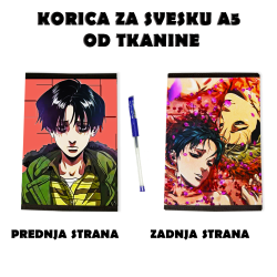 Killing Stalking обложка для тетрадки А5 из ткани