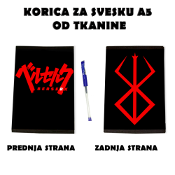 Berserk korica za svesku A5 od tkanine anime
