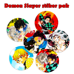 Anime Ubica Demona (Demon Slayer: Kimetsu no Yaiba) stiker pak 50 мм (6 pc.)