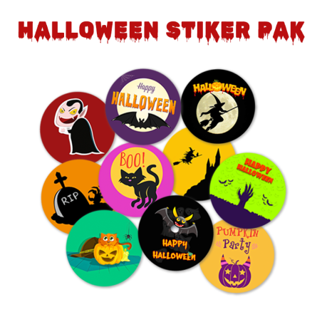 Halloween stiker pak 50 мм (10 pc.)