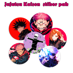 Jujutsu Kaisen anime stiker pak 50 мм (6 pc.)