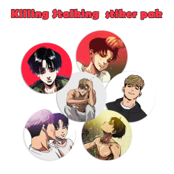 Killing Stalking anime stiker pak 50 мм (6 pc.)