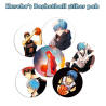 Kuroko no Basuke (Kuroko's Basketball) anime stikeri - nalepnice 50 mm (6 com)