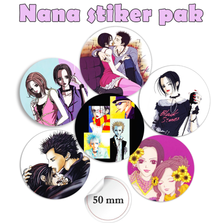 Nana Black Stones anime stikeri - nalepnice 50 mm (6 com)