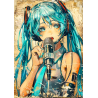 Hatsune Miku vocaloid fabric anime poster 20x29 cm
