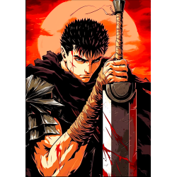 Berserk anime poster od tkanine 20х29 cm