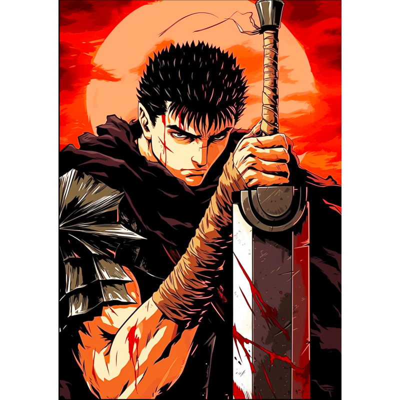 Berserk fabric anime poster 20x29 cm