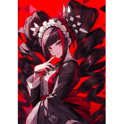 Danganronpa Celestia Ludenberg аниме постер из ткани 20х29 см